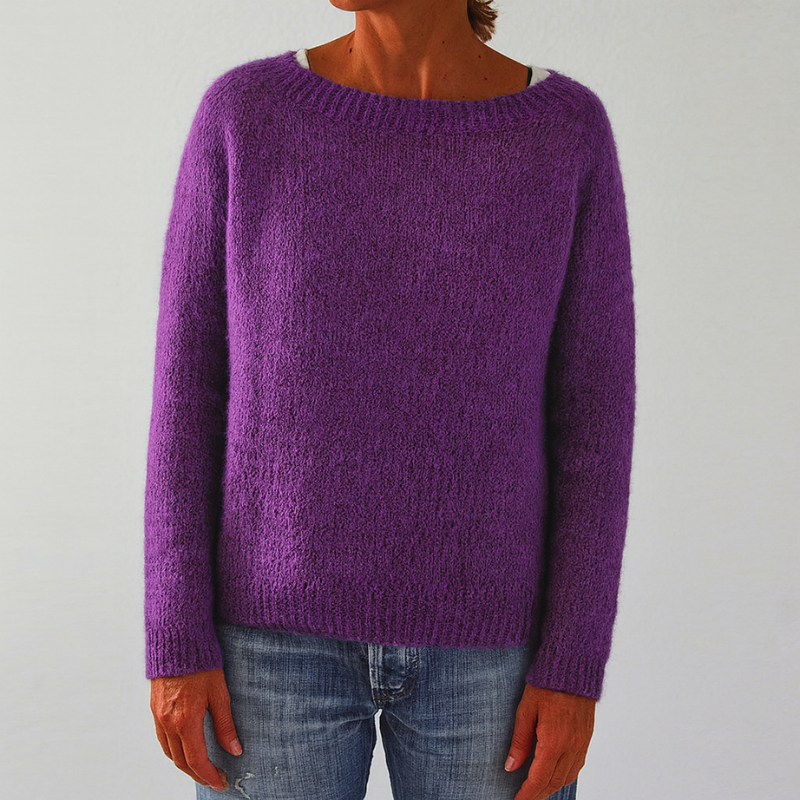Pullover für Damen mit Rundhalsausschnitt aus luxuriösem Material – Elegante Pullover für das ganze Jahr