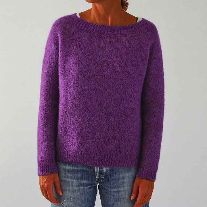 Pullover für Damen mit Rundhalsausschnitt aus luxuriösem Material – Elegante Pullover für das ganze Jahr