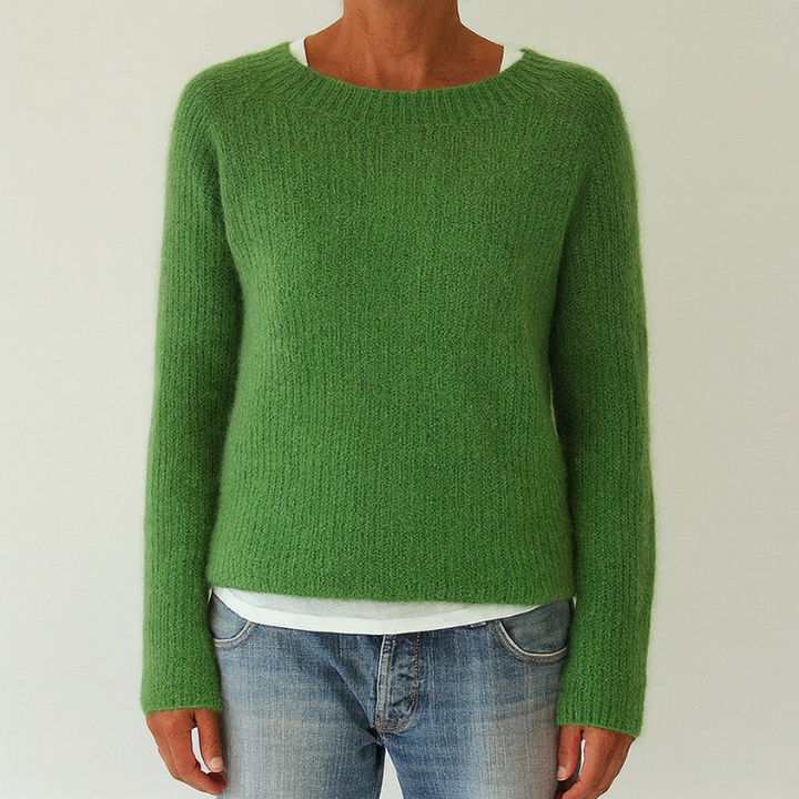 Pullover für Damen mit Rundhalsausschnitt aus luxuriösem Material – Elegante Pullover für das ganze Jahr