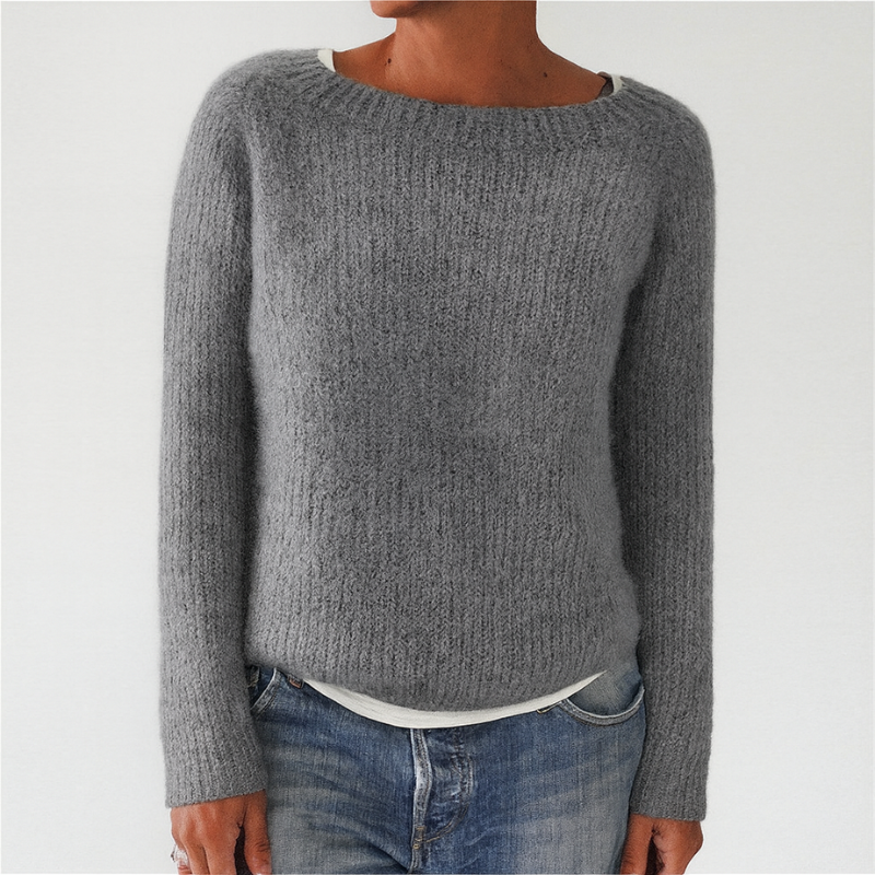 Pullover für Damen mit Rundhalsausschnitt aus luxuriösem Material – Elegante Pullover für das ganze Jahr