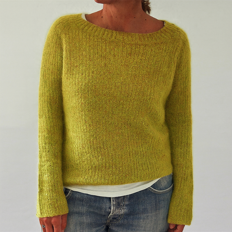 Pullover für Damen mit Rundhalsausschnitt aus luxuriösem Material – Elegante Pullover für das ganze Jahr