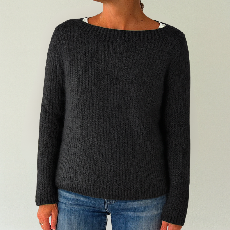 Pullover für Damen mit Rundhalsausschnitt aus luxuriösem Material – Elegante Pullover für das ganze Jahr