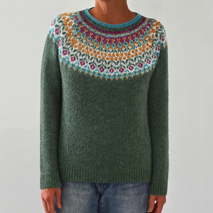 Pullover Donna Vintage in Maglia con Design Classico – Maglione Autunnale in Cotone