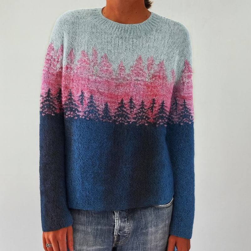 Pullover Donna Vintage in Maglia con Design Classico – Maglione Autunnale in Cotone
