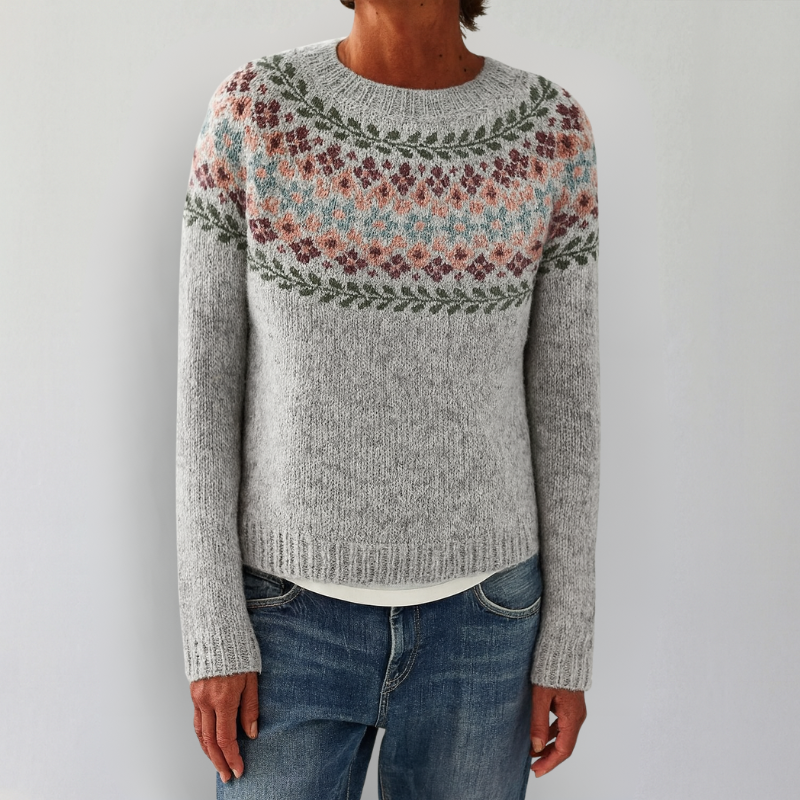 Pullover Donna Vintage in Maglia con Design Classico – Maglione Autunnale in Cotone