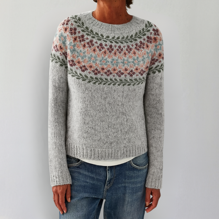 Pullover Donna Vintage in Maglia con Design Classico – Maglione Autunnale in Cotone