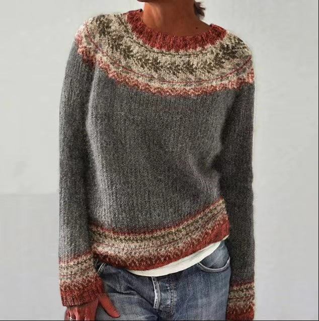 Pullover Donna Vintage in Maglia con Design Classico e Comfort – Maglione Autunnale in Cotone, Taglie S-XL 8