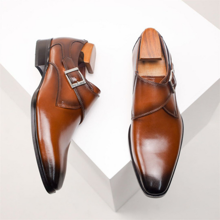 Scarpe Eleganti Uomo in Pelle con Fibbia Monk Strap – Stile per Occasioni Formali e Casual