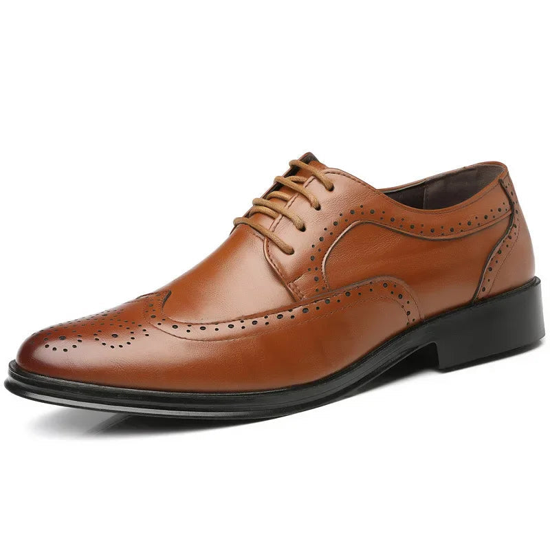 Scarpe Oxford Uomo Eleganti in Pelle con Finitura Lucida e Suola Antiscivolo 3