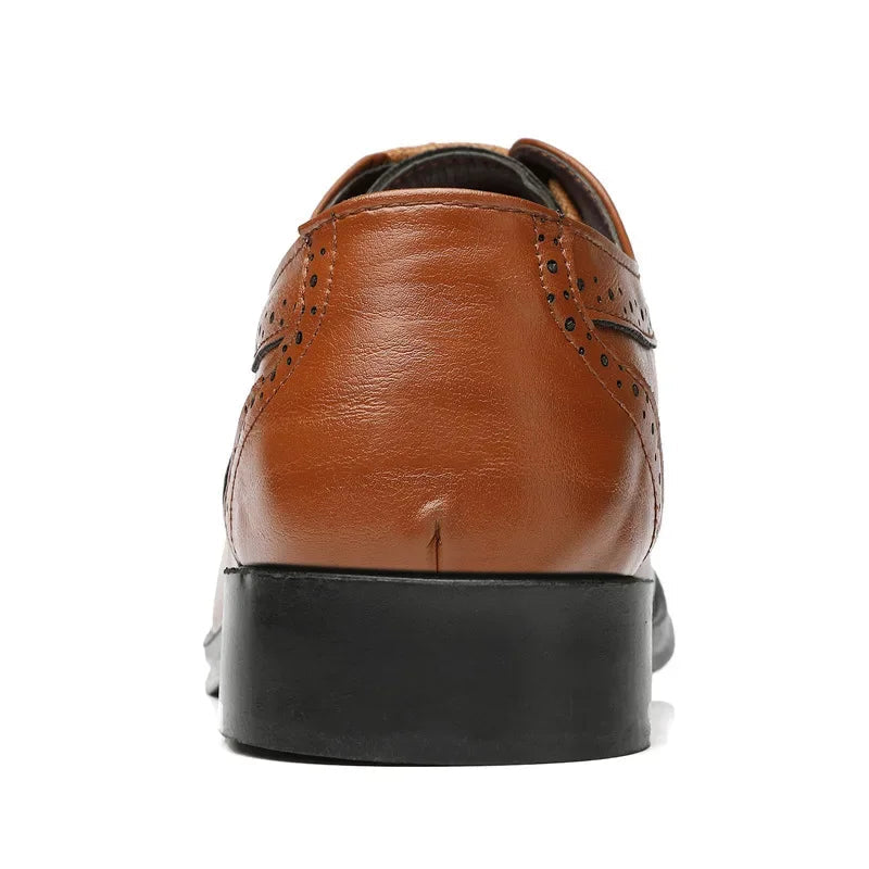 Scarpe Oxford Uomo Eleganti in Pelle con Finitura Lucida e Suola Antiscivolo 4