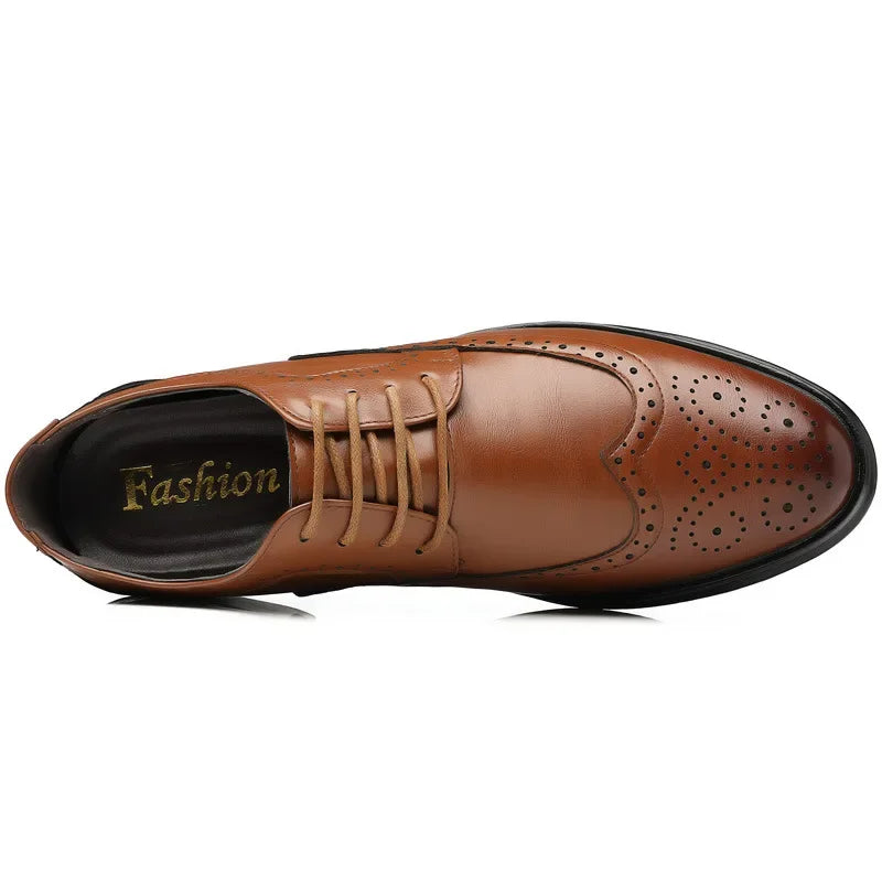 Scarpe Oxford Uomo Eleganti in Pelle con Finitura Lucida e Suola Antiscivolo 5