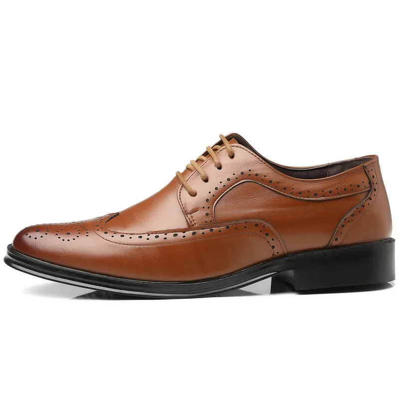 Scarpe Oxford Uomo Eleganti in Pelle con Finitura Lucida e Suola Antiscivolo 6
