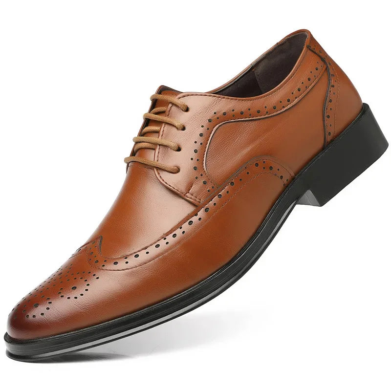 Scarpe Oxford Uomo Eleganti in Pelle con Finitura Lucida e Suola Antiscivolo 7