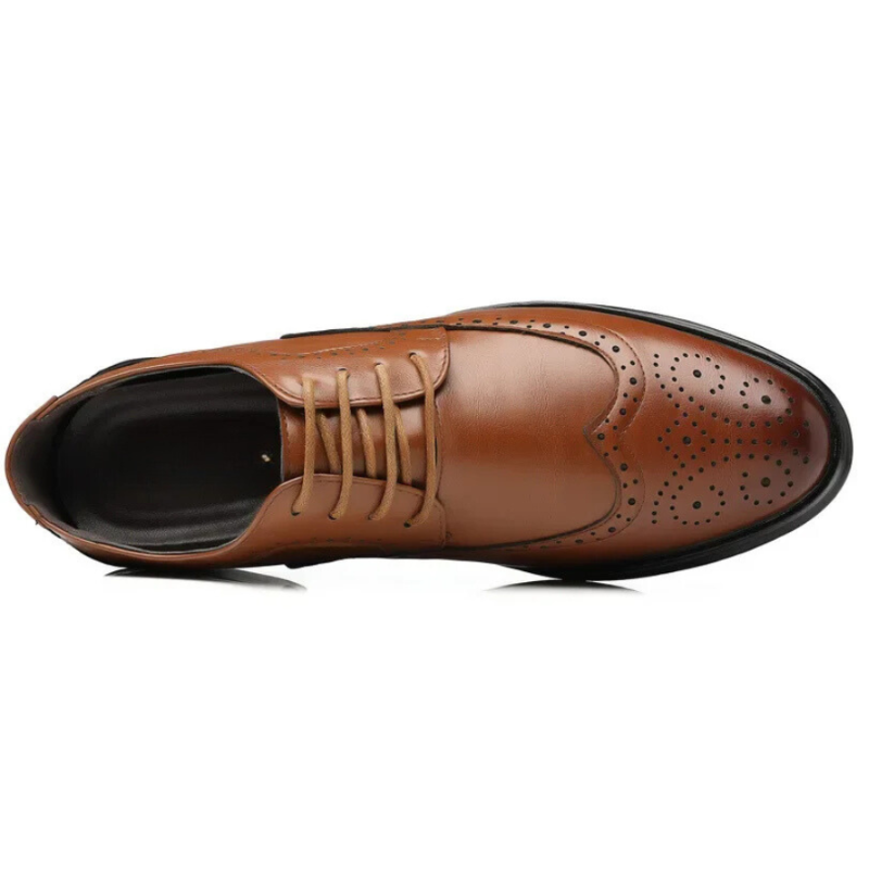 Herren Oxford-Schuhe aus Leder mit glänzender Oberfläche