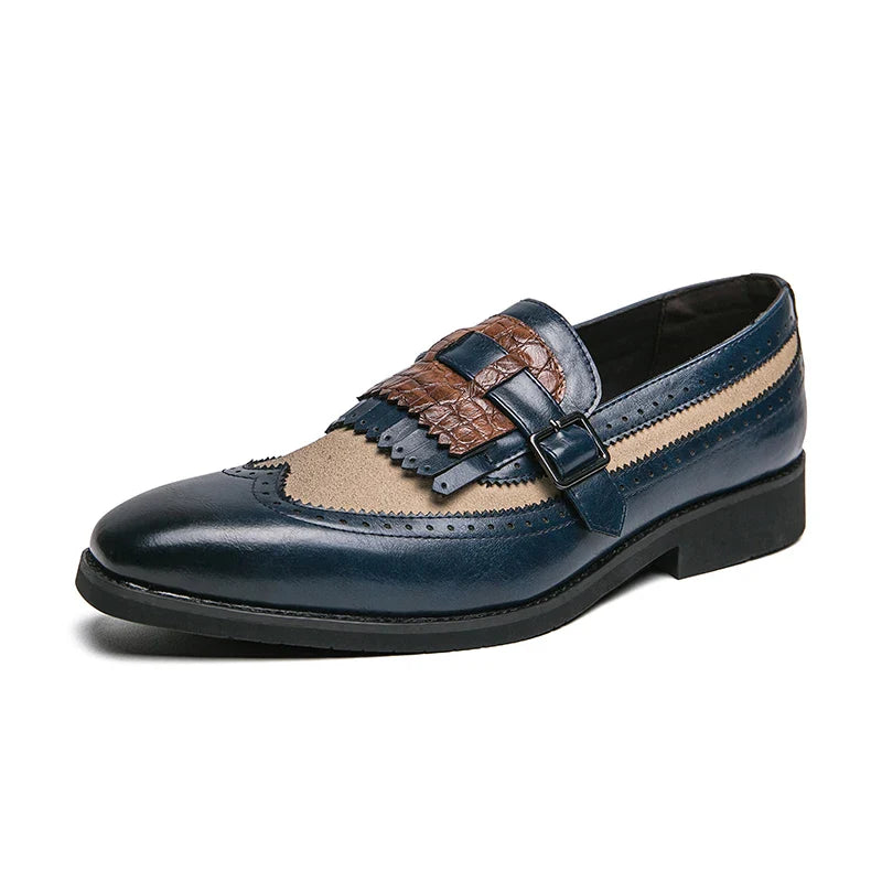 Scarpe da Uomo Brogue Eleganti con Design Slip-On e Finitura Lucida 6