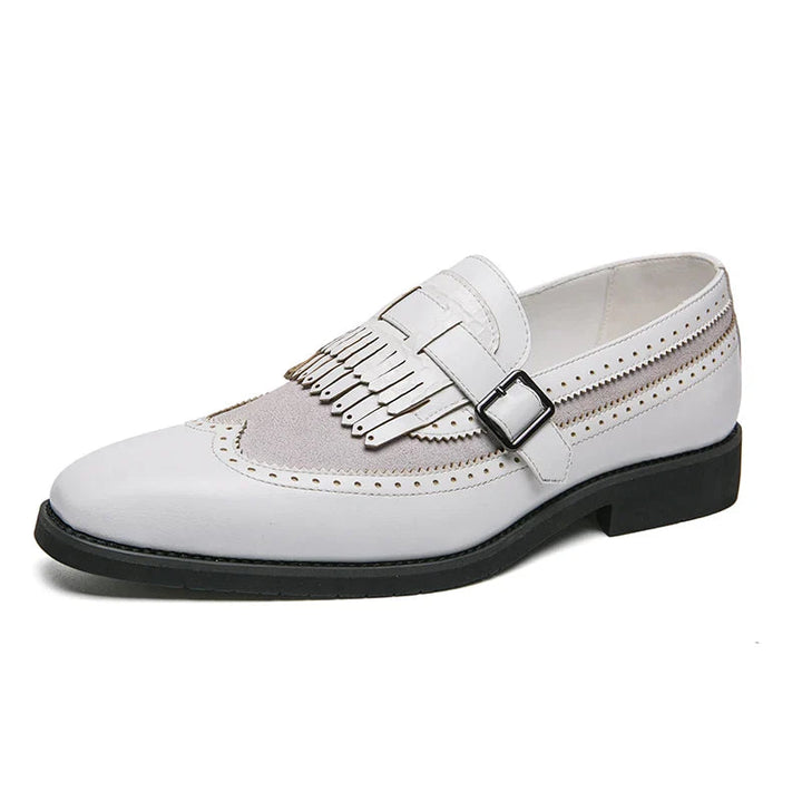 Scarpe da Uomo Brogue Eleganti con Design Slip-On e Finitura Lucida 8