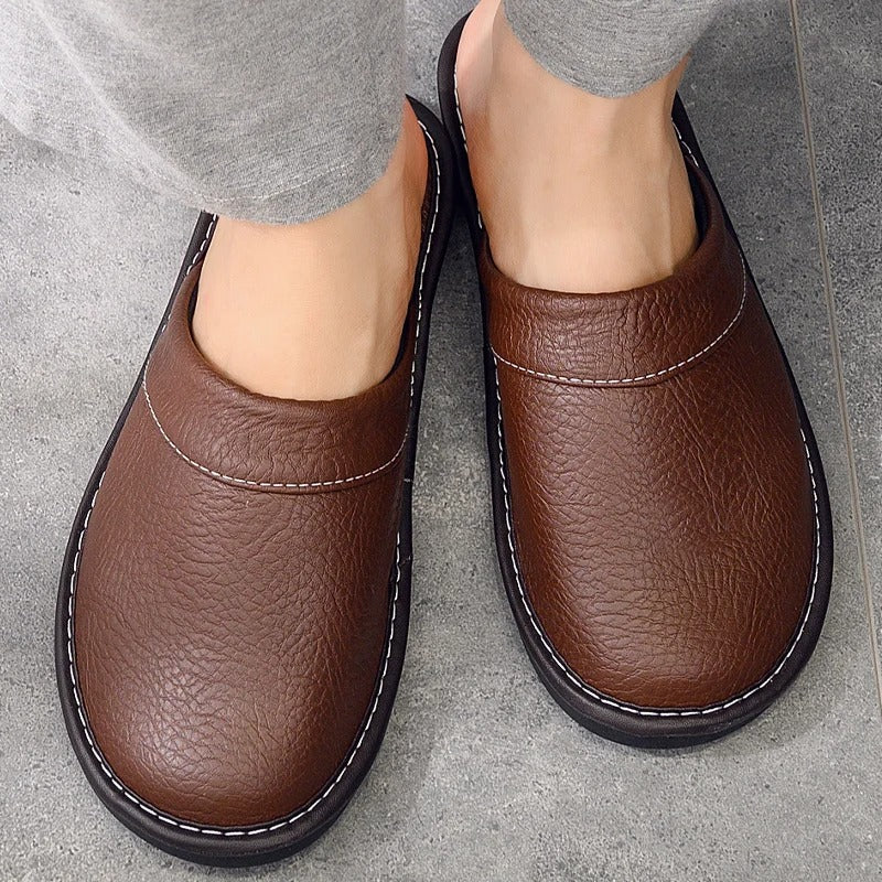 Scarpe da Uomo in Pelle Ergonomiche e Confortevoli – Nero Classico, Suola in Gomma, Fodera Morbida, Taglie 35-45 0