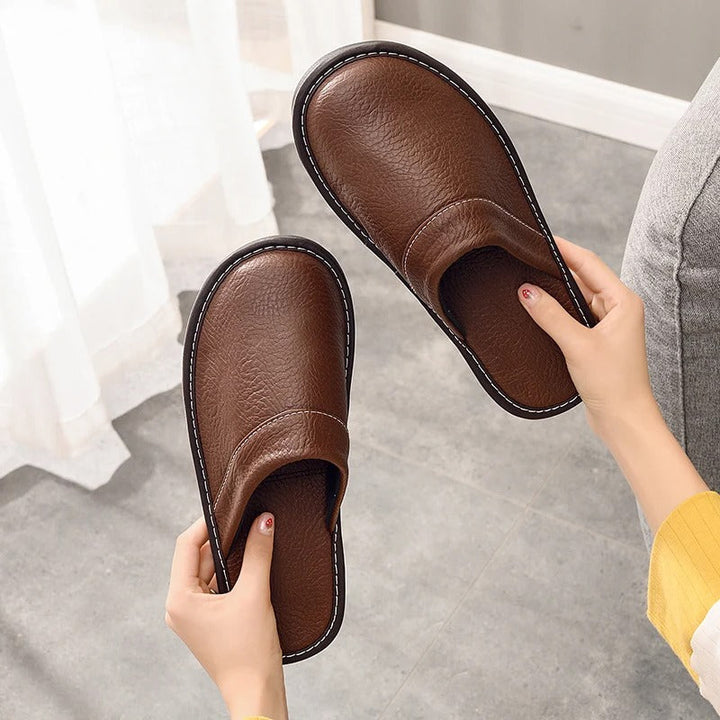 Scarpe da Uomo in Pelle Ergonomiche e Confortevoli – Nero Classico, Suola in Gomma, Fodera Morbida, Taglie 35-45 2