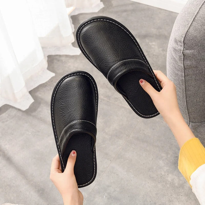 Scarpe da Uomo in Pelle Ergonomiche e Confortevoli – Nero Classico, Suola in Gomma, Fodera Morbida, Taglie 35-45 4