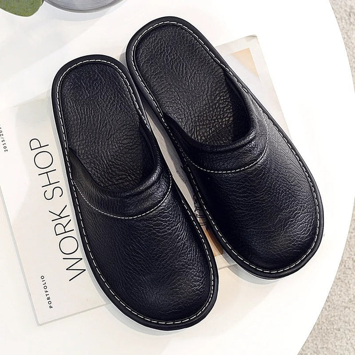 Scarpe da Uomo in Pelle Ergonomiche e Confortevoli – Nero Classico, Suola in Gomma, Fodera Morbida, Taglie 35-45 6