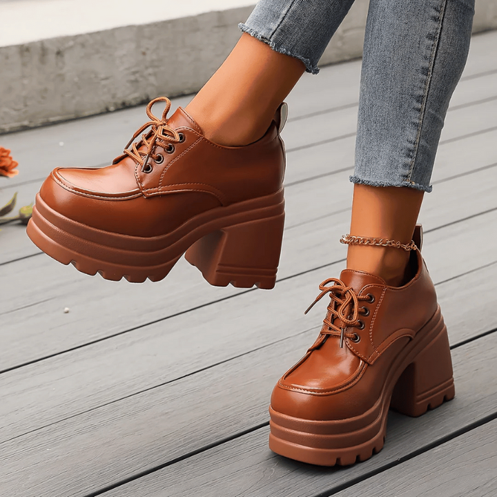 Scarpe da Donna con Tacco a Zeppa 8Cm - Stile Retrò