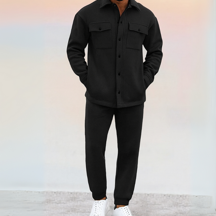 Set Athleisure da Uomo: Camicia Elegante e Pantaloni Jogging