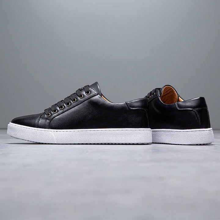 Sneakers Uomo Bianche Eleganti in Pelle per Stile Casual e Semi-Formale 1