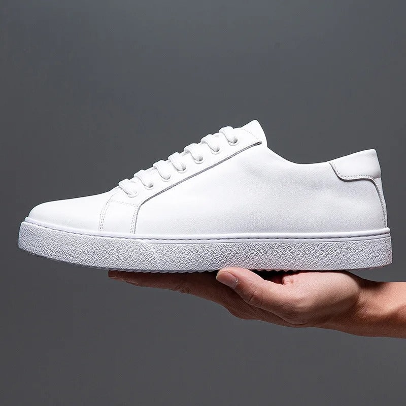 Sneakers Uomo Bianche Eleganti in Pelle per Stile Casual e Semi-Formale 10