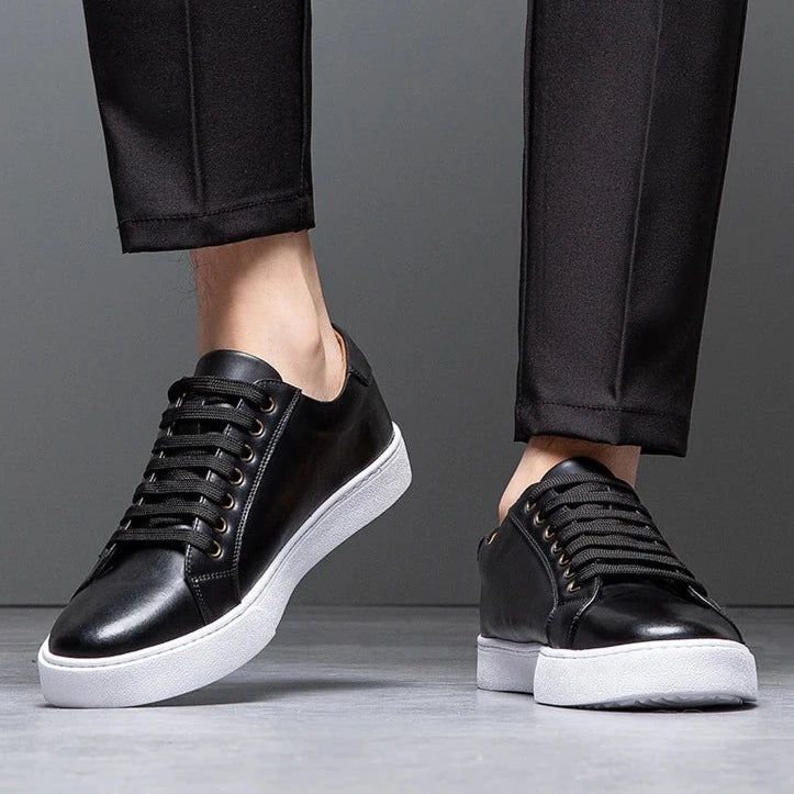 Sneakers Uomo Bianche Eleganti in Pelle per Stile Casual e Semi-Formale 2