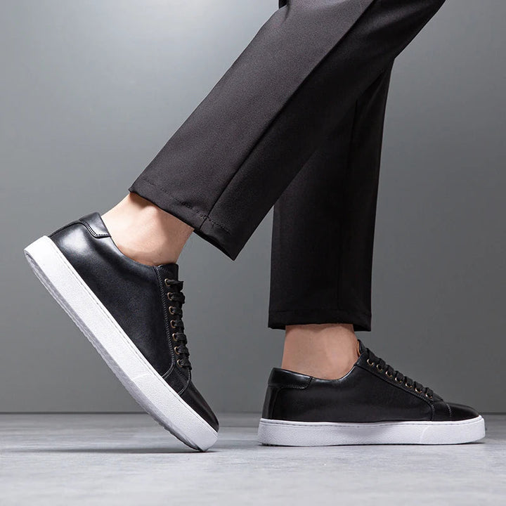 Sneakers Uomo Bianche Eleganti in Pelle per Stile Casual e Semi-Formale 3