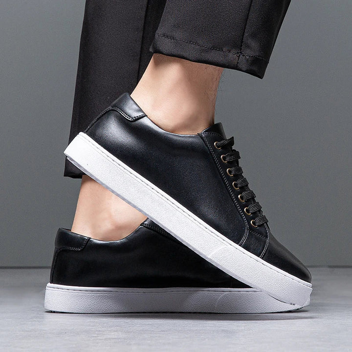 Sneakers Uomo Bianche Eleganti in Pelle per Stile Casual e Semi-Formale 4