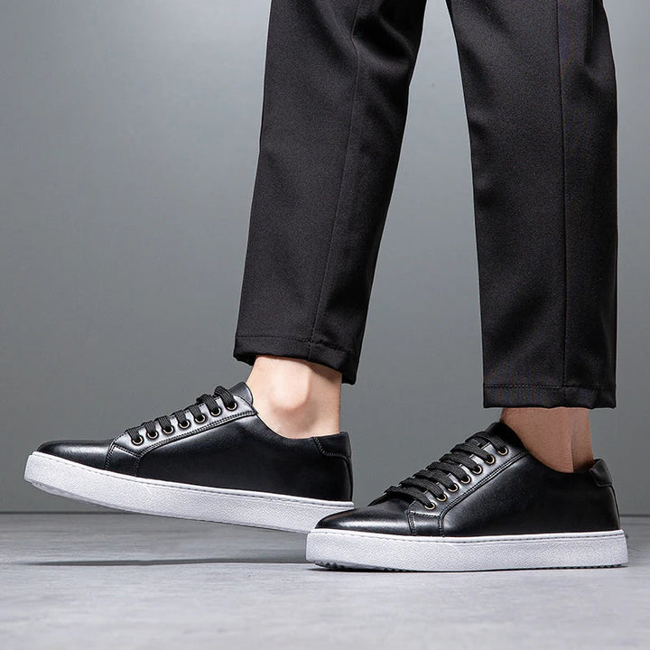 Sneakers Uomo Bianche Eleganti in Pelle per Stile Casual e Semi-Formale 5