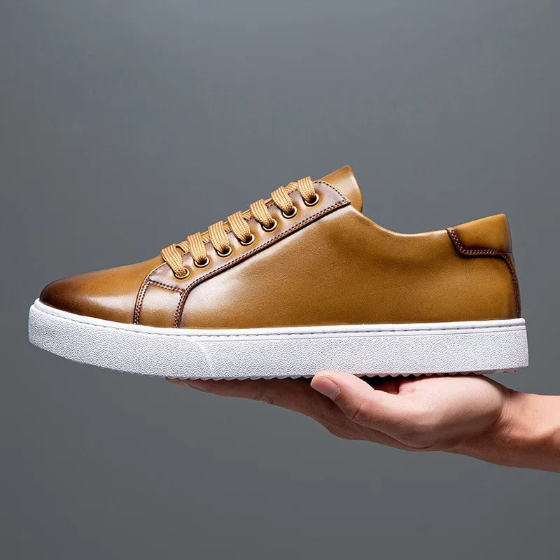 Sneakers Uomo Bianche Eleganti in Pelle per Stile Casual e Semi-Formale 9