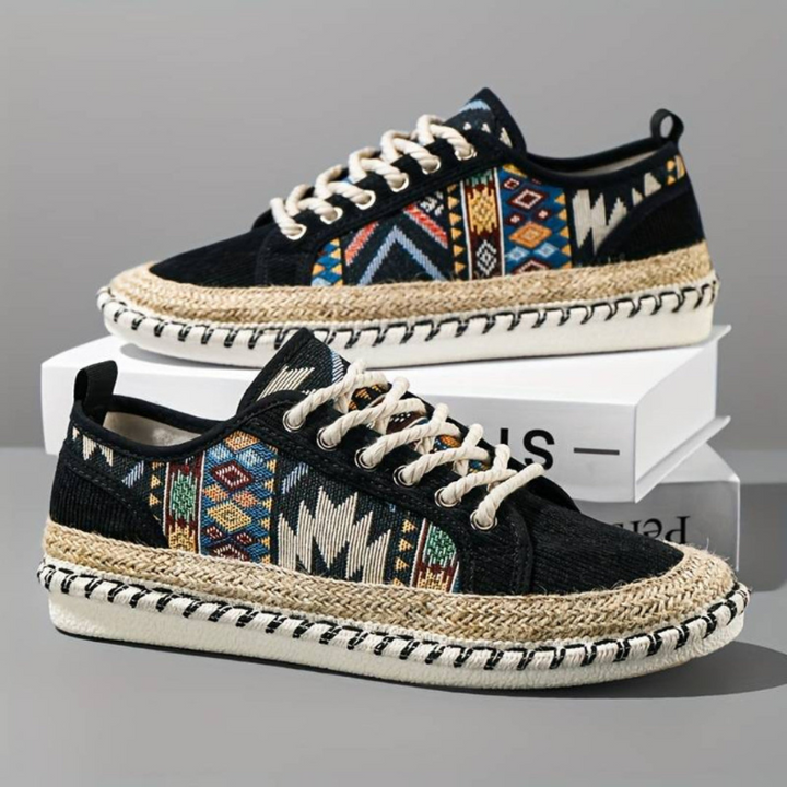 Sneakers da Uomo con Design Azteco e Suola in Juta
