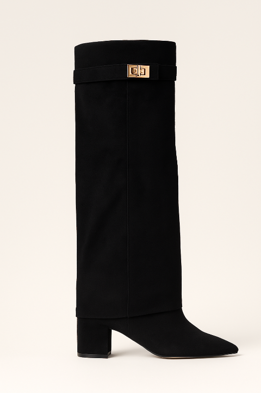 Stivali Alti Donna Eleganti con Tacco Quadrato per Look Estivi Chic 3