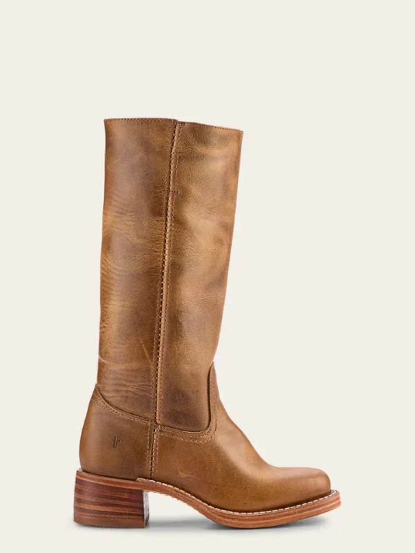 Hohe Slim-Stiefel für Damen mit Absatz und strukturiertem Boden