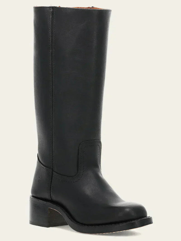 Hohe Slim-Stiefel für Damen mit Absatz und strukturiertem Boden