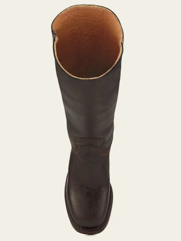 Hohe Slim-Stiefel für Damen mit Absatz und strukturiertem Boden