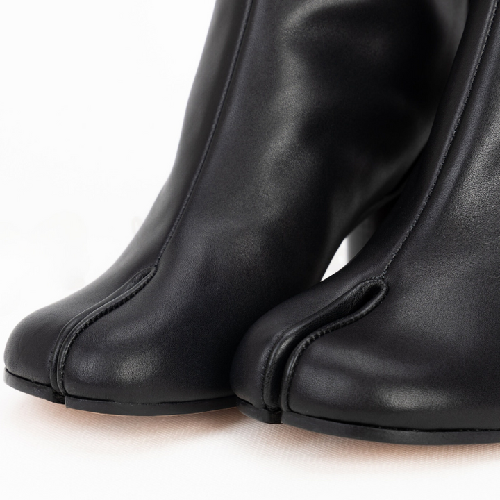Stivali Neri Donna con Punta Divisa e Tacco Largo per Stile Unico e Comfort 1