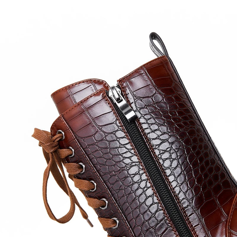 Stivali Texani Donna con Lacci - Stivali da Donna Ispirati al Western per Comfort e Stile 2
