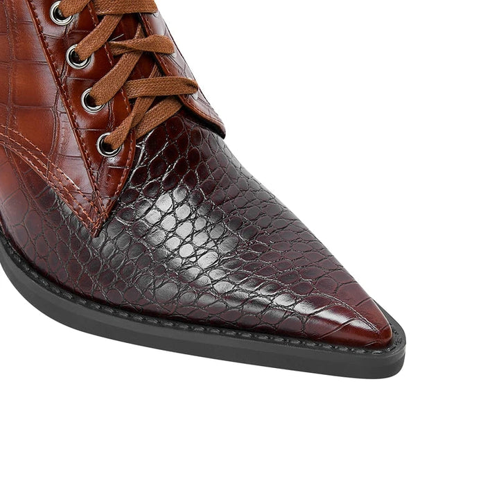 Stivali Texani Donna con Lacci - Stivali da Donna Ispirati al Western per Comfort e Stile 3
