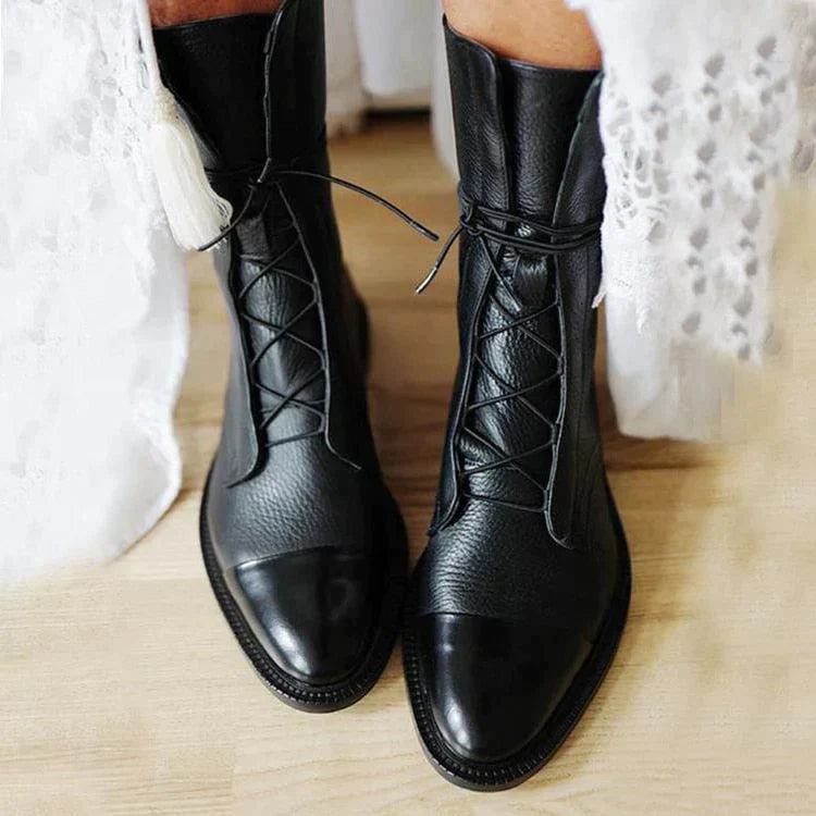 Stivali Vintage Uomo in Pelle Sintetica con Suola Antiscivolo – Eleganti e Confortevoli, Taglie 36-41, Nero 1