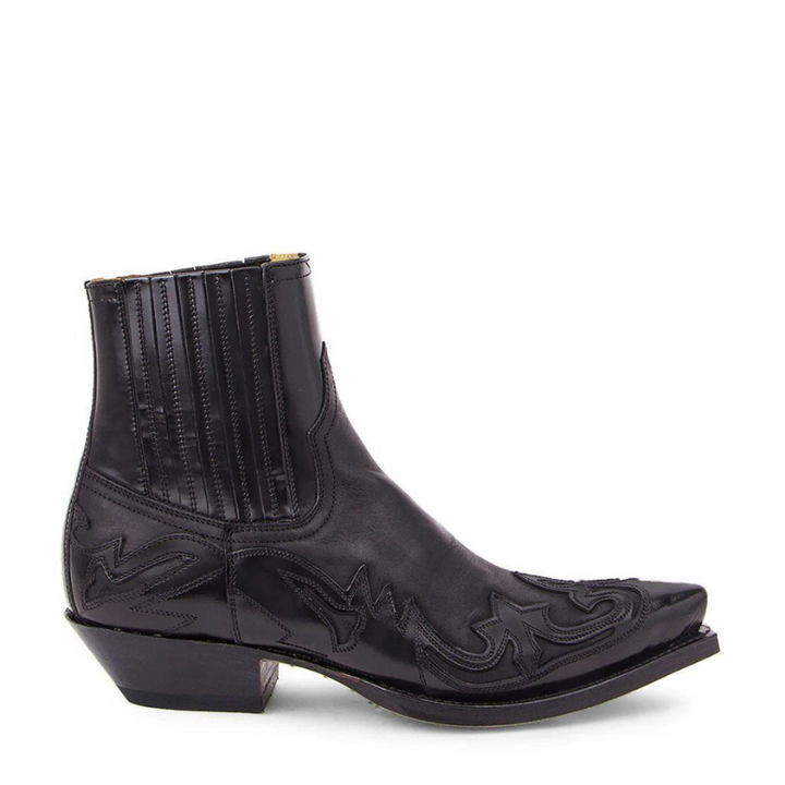 Elegante Cowboy-Stiefel für Herren mit spitzer Zehe und Knöchel-Design