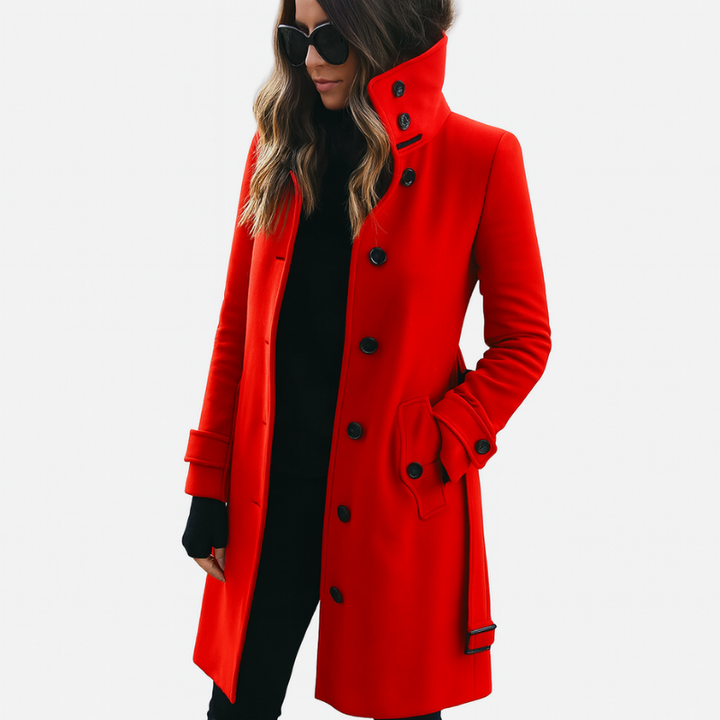 Trench Lungo Donna Elegante e Caldo con Cintura - Soprabito Donna Perfetto per Ogni Occasione