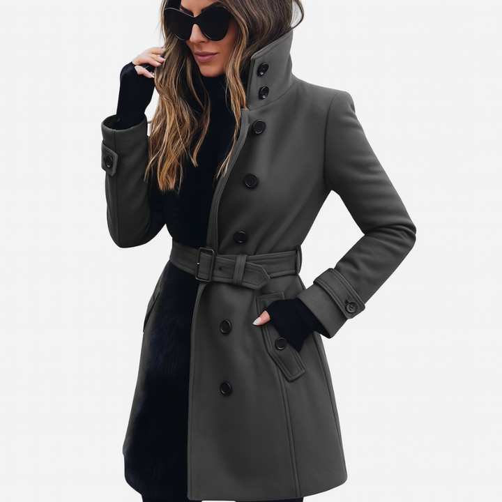 Trench Lungo Donna Elegante e Caldo con Cintura - Soprabito Donna Perfetto per Ogni Occasione