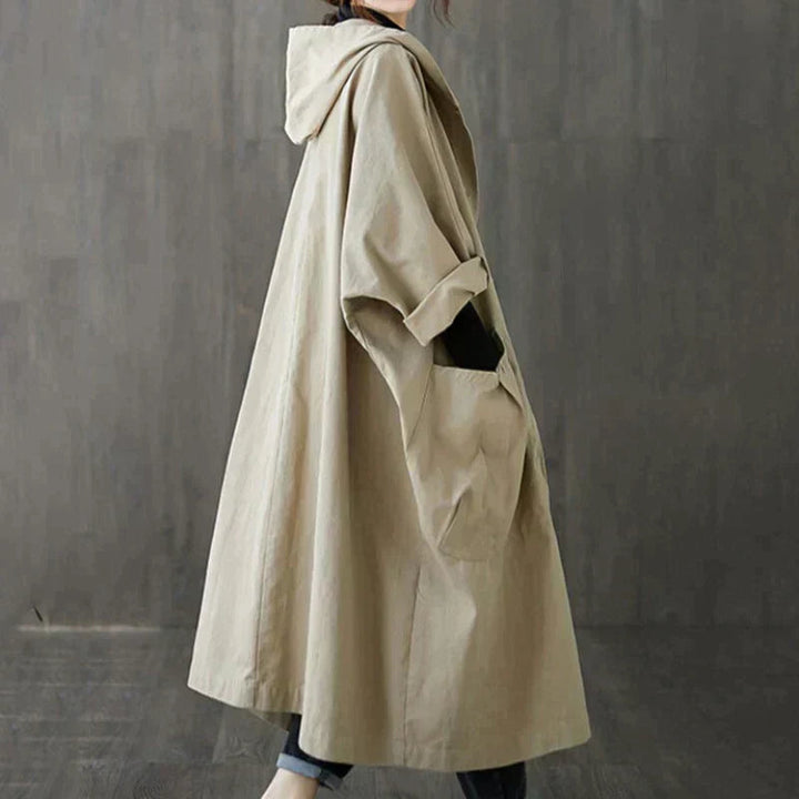 Trench Impermeabile Donna Oversize con Tasche Laterali - Elegante e Funzionale 2