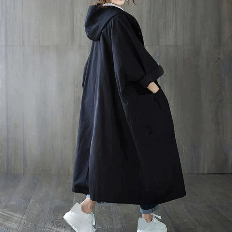 Trench Impermeabile Donna Oversize con Tasche Laterali - Elegante e Funzionale 4