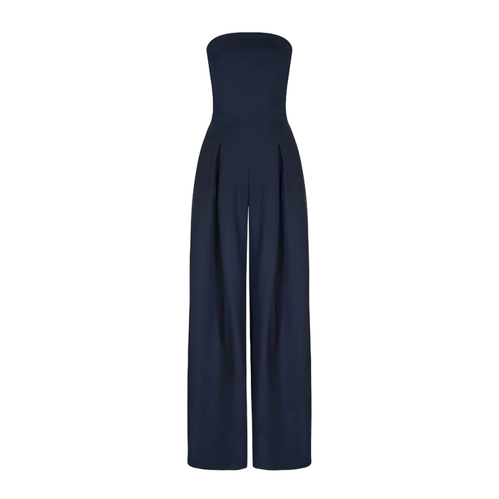 Tuta Elegante Donna Lunga Senza Maniche con Pantaloni Larghi per Look Casual e Comodo 4