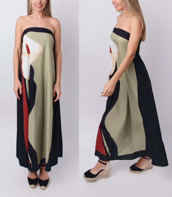 Elegantes Damenkleid mit Herz-Ausschnitt - Damenbekleidung für besondere Anlässe