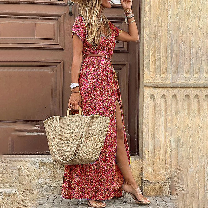 Vestito Donna Boho Estivo Fluido per Abbigliamento Donna Elegante e Comodo 0